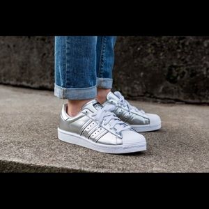 adidas silver sneakers